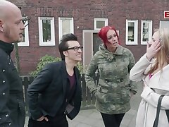 German Blonde big tits milf public actors dilly-dallying s